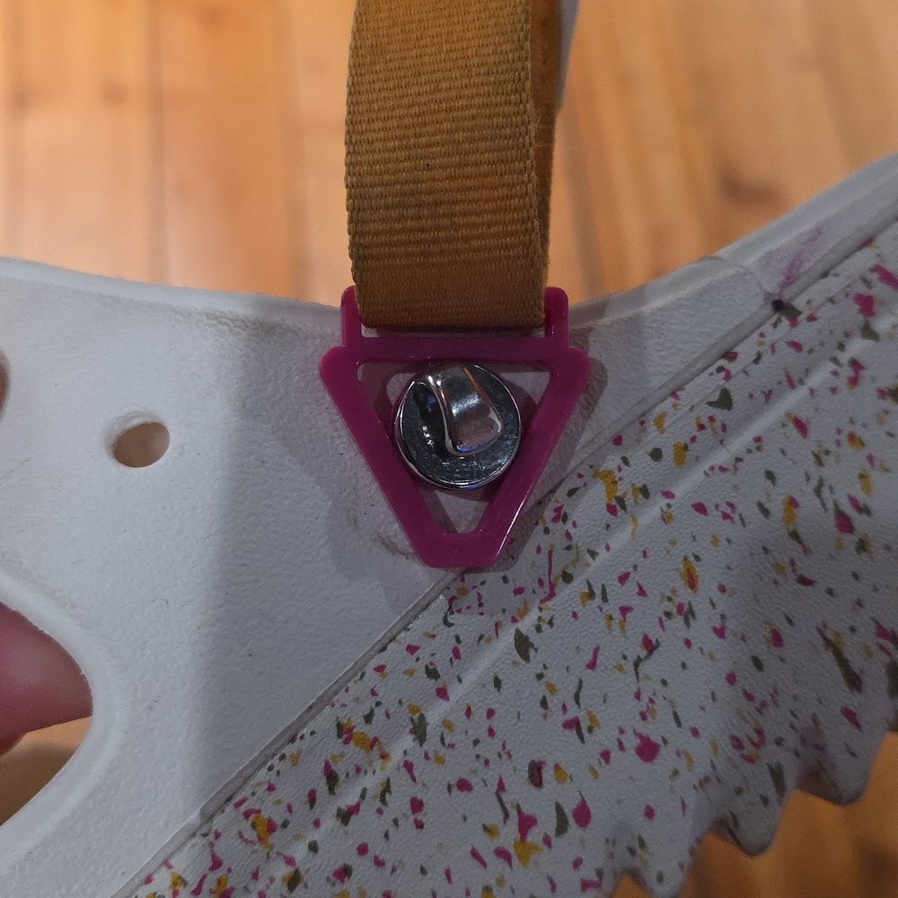 CROCS White and Pink Women's Sandals - Picture 5 of 7